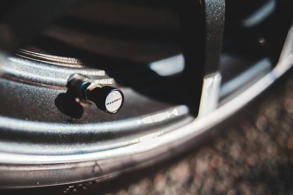 close-up of a car tire
